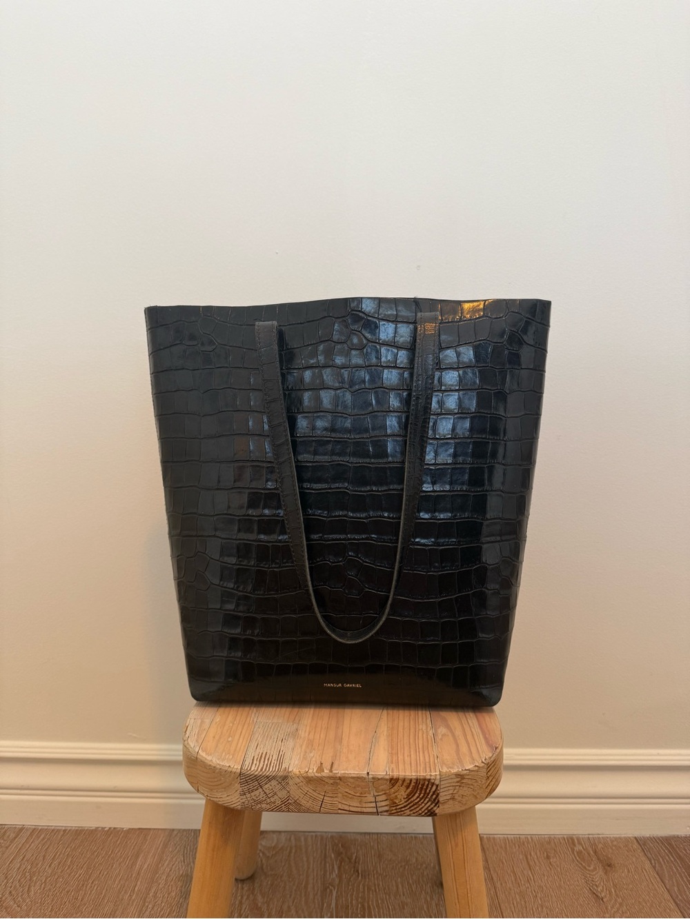 Mansur Gavriel Croc Tote
